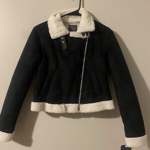 Ultra Flirt Black and White Teddy Jacket